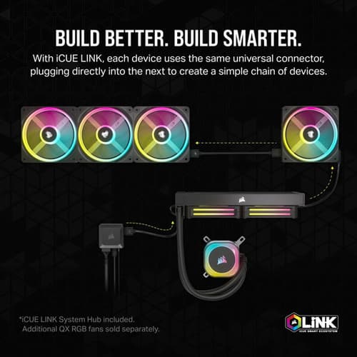 Corsair iCUE LINK H150i RGB Black 360mm CPU Liquid Cooler